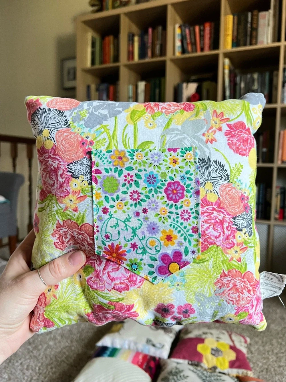 Tooth Fairy Pillow - Designer Fabrics Green Birds and Florals